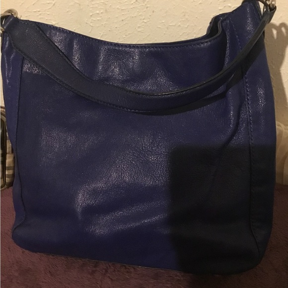 Milly Royal Blue Leather Medium Size Shoulder Bag - Picture 2 of 16